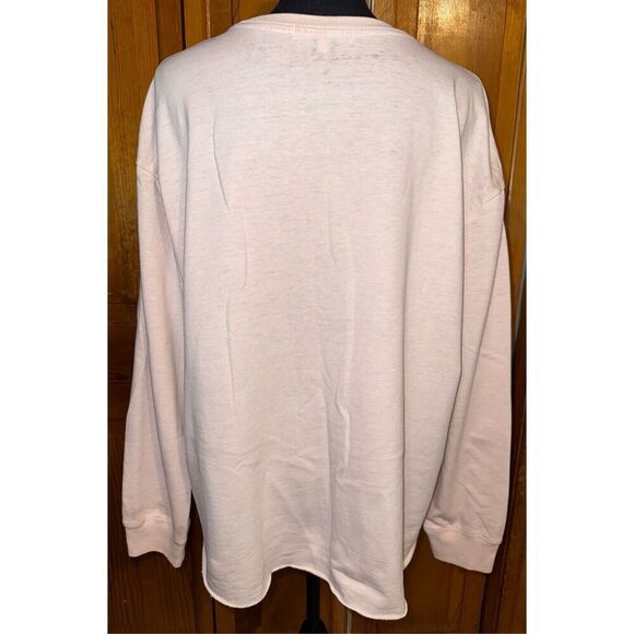 C & C California Floral Graphic Long Sleeve Light Pink Top Size Large - Picture 3 of 7
